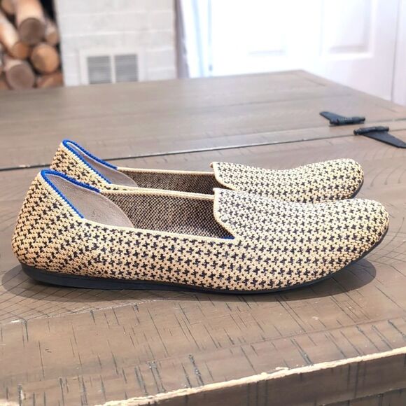 Rothy's The Loafer in Gold Houndstooth Sz 8 - Picture 3 of 12